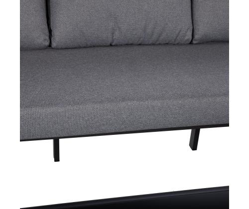 Puutarhakalustesarja LONA pöytä, sohva ja 2 tuolia, harmaa/musta