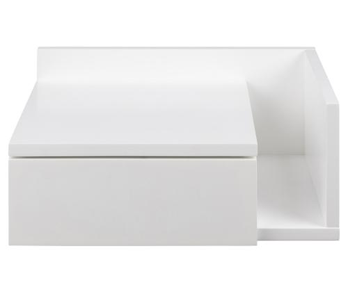 Yöpöytä ASHLAN 40x32xH16,5cm, valkoinen