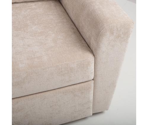 Kulmasohva INGA 217x92/160xH92cm, beige samettipintainen, samettinen