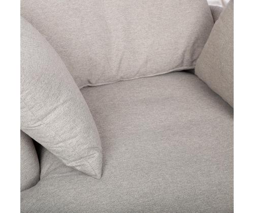 Tukituoli FLUFFY kääntyvä 110x105xH65/86cm, vaaleanharmaa, vaaleanharmaa