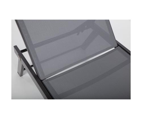 Lamami tuoli ARIO 59,5x190xH32-96cm, tummanharmaa