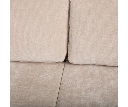 Kulmasohva INGA 217x92/160xH92cm, beige samettipintainen, samettinen