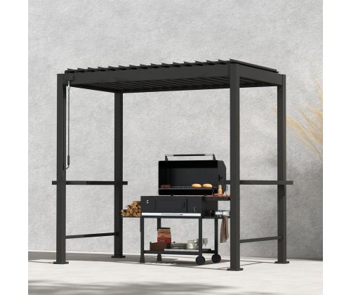 Katos MIRADOR BBQ 2,55x1,5m, tummanharmaa