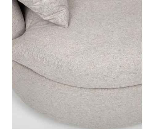 Tukituoli FLUFFY kääntyvä 110x105xH65/86cm, vaaleanharmaa, vaaleanharmaa