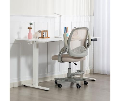 Lasten työpajatuoli EMMY jalkatuella 59x57xH87-99cm, beige väri