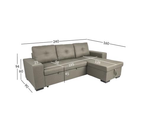 Kulmasohva CARITA beige