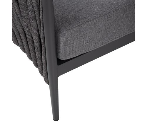 Puutarhakalustesarja BRISTOL pöytä, sohva ja 2 tuolia, harmaa