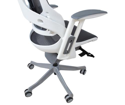 Tietokonetuoli/työtuoli WAU 70x70xH112-129cm, runko harmaa/valkoinen