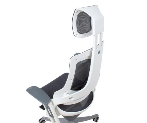 Tietokonetuoli/työtuoli WAU 70x70xH112-129cm, runko harmaa/valkoinen