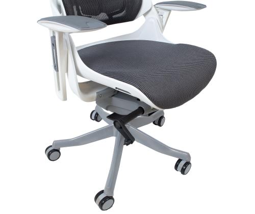 Tietokonetuoli/työtuoli WAU 70x70xH112-129cm, runko harmaa/valkoinen