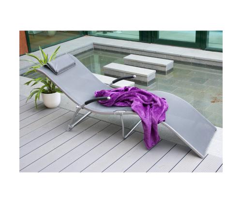 Lamamistool BATYA sali 173x63xH65cm, terassiraam, tekstiili iste