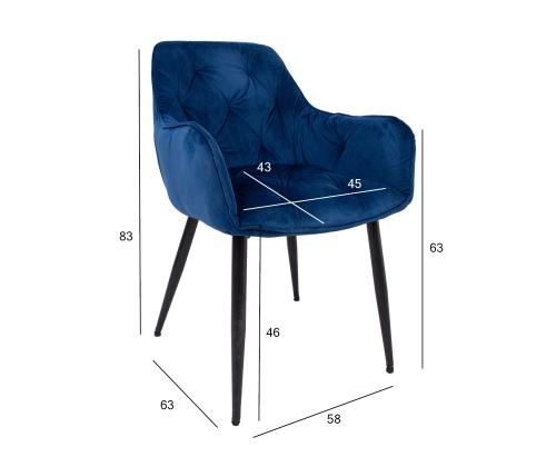 Työkalu BRITA 58x63H83cm, sininen sametti