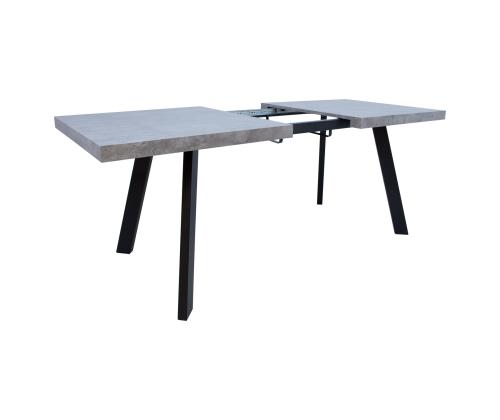 Ruokapöytä BRIGIT 159/198x84,5xH77cm, betoni, MDF, metallijalat