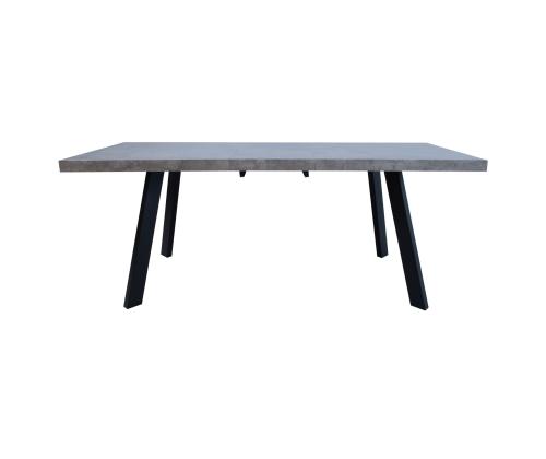 Ruokapöytä BRIGIT 159/198x84,5xH77cm, betoni, MDF, metallijalat