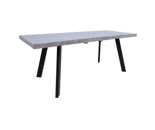 Ruokapöytä BRIGIT 159/198x84,5xH77cm, betoni, MDF, metallijalat