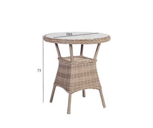 Pöytä TOSCANA D65xH73cm, beige