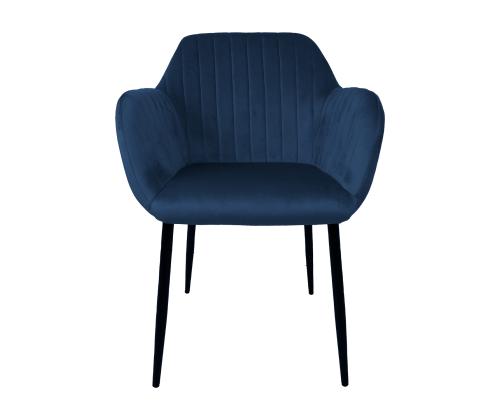 Tuoli EVELIN tummansinistä samettia