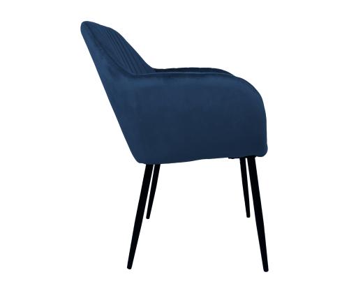 Tuoli EVELIN tummansinistä samettia