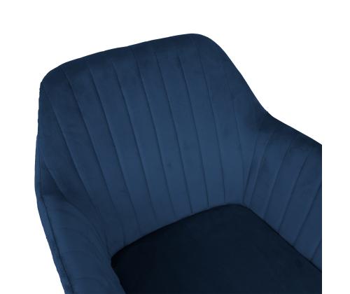 Tuoli EVELIN tummansinistä samettia