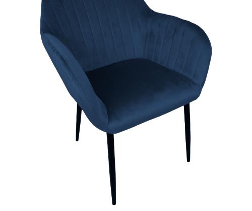 Tuoli EVELIN tummansinistä samettia