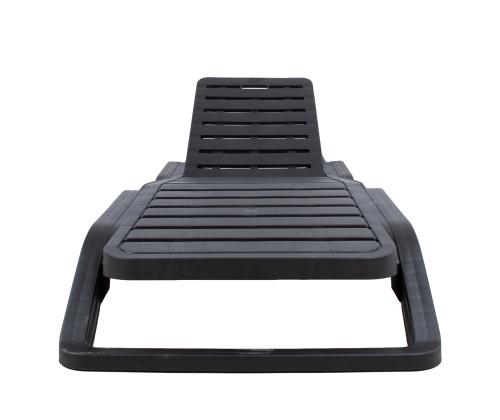 Lepotuoli SCIROCCO 71x187xH44cm, tummanharmaa, muovia