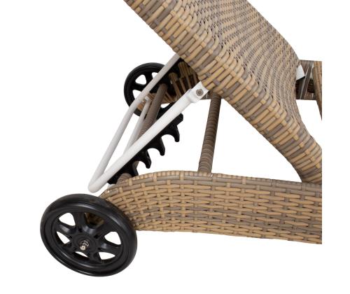 Lamami jakkara WICKER 73x196xH99cm, cappuccino