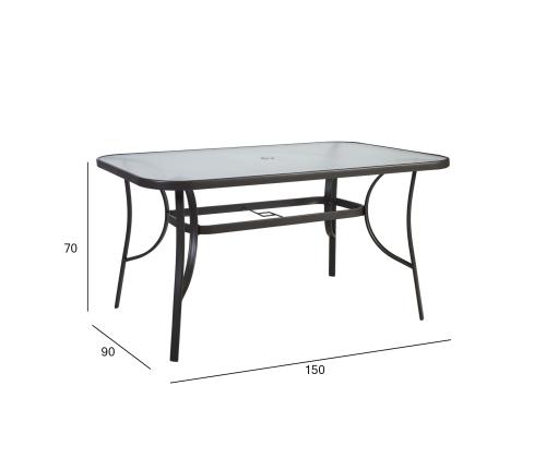 Pöytä DUBLIN 150x90xH70cm, tummanruskea