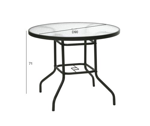 Pöytä DUBLIN D90xH71cm, tummanruskea