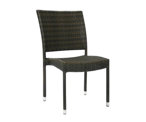 Tuoli WICKER-3 49x62xH91cm, tummanruskea, alumiini, muovipunos
