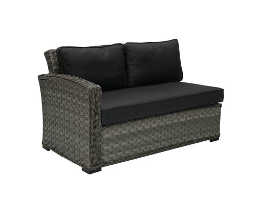 Modulaarinen sohva GENEVA 2-istuttava 132x81xH78, vasen nojatuoli, harmaa