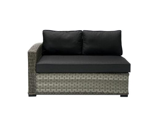 Modulaarinen sohva GENEVA 2-istuttava 132x81xH78, vasen nojatuoli, harmaa