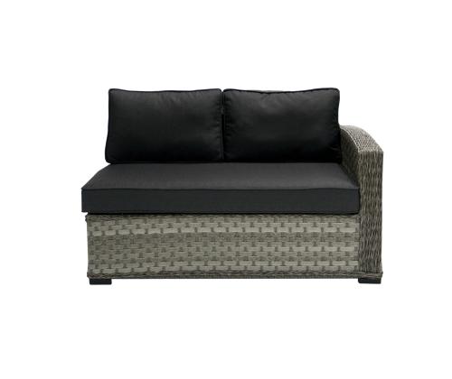 Modulaarinen sohva GENEVA 2-istuttava 132x81xH78cm, oikealla käsinojalla, harmaa