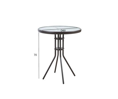 Pöytä DUBLIN D60xH70cm, tummanruskea