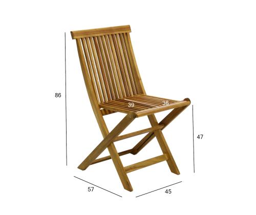 Tuoli FINLAY 45x57xH86cm, akaasia