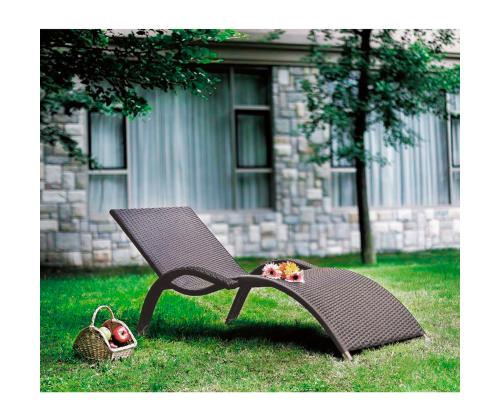 Lepotuoli MERIDIAN 70x175xH28/70cm, kahvinruskea