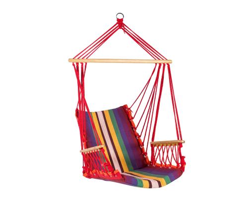 Riipputuoli HIP punainen raidallinen, puuvilla