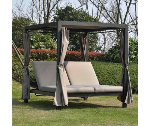 Lebola MOROCCO 200x188xH210cm, ruskea/beige, teräs, polyesterikangas