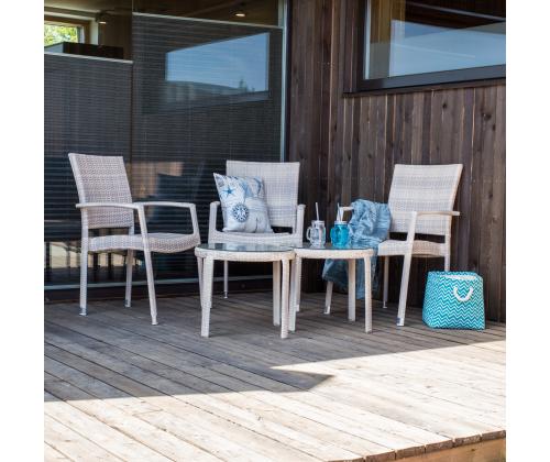 Tuoli WICKER-3 käsinojilla 59x66xH91cm, beeþ