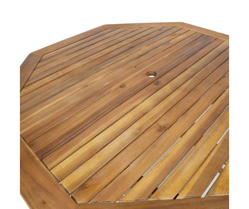 Pöytä FINLAY 120x120xH72cm, 8-kulmainen, akaasia