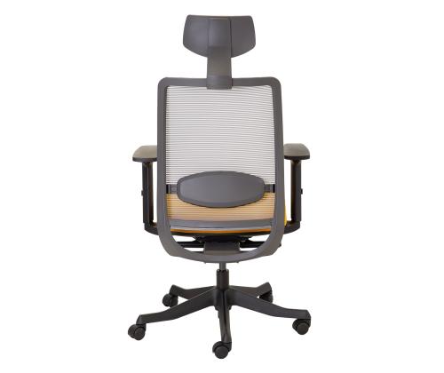 Tietokonetuoli/työtuoli ANGGUN, 70x70xH116-130,5cm, keltainen, polyesterikangas, muovi