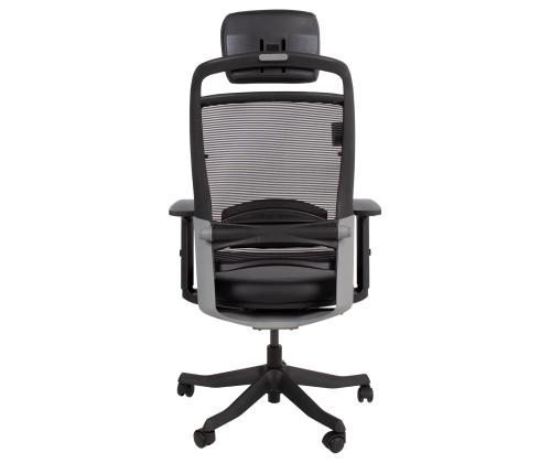 Tietokonetuoli/työtuoli FULKRUM 70x70xH114-129cm, musta nahka