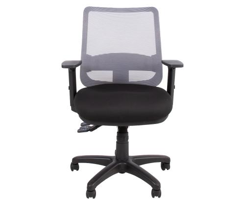 Tietokonetuoli/työtuoli SAGA, 65,5x64xH94,5-114cm, musta/harmaa, polyesterikangas, muovi