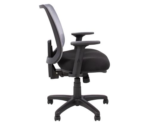 Tietokonetuoli/työtuoli SAGA, 65,5x64xH94,5-114cm, musta/harmaa, polyesterikangas, muovi