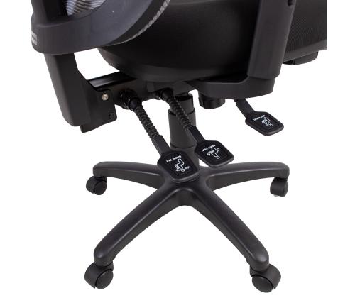 Tietokonetuoli/työtuoli SAGA, 65,5x64xH94,5-114cm, musta/harmaa, polyesterikangas, muovi