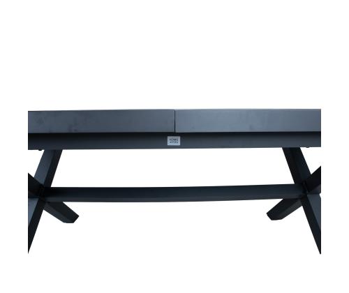 Pöytä COLUMBUS 183/243x100xH76, tummanharmaa