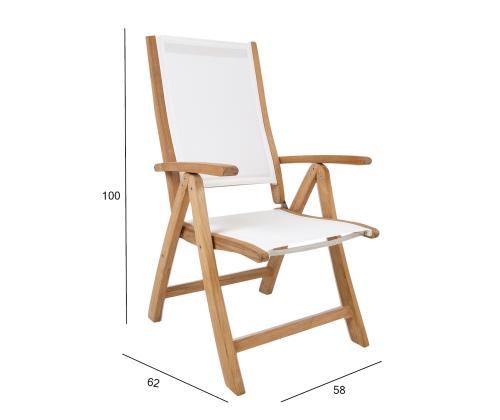 Tuoli BALI 60x70xH110cm, valkoinen