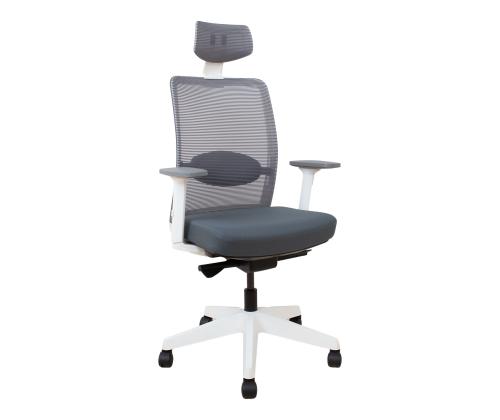 Työtuoli ANGGUN harmaa, valkoinen runko