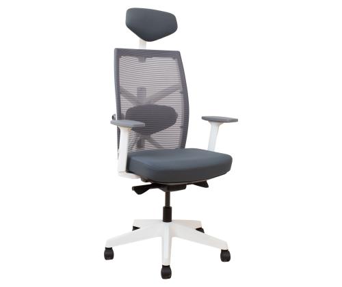 Työtuoli TUNE harmaa, valkoinen runko