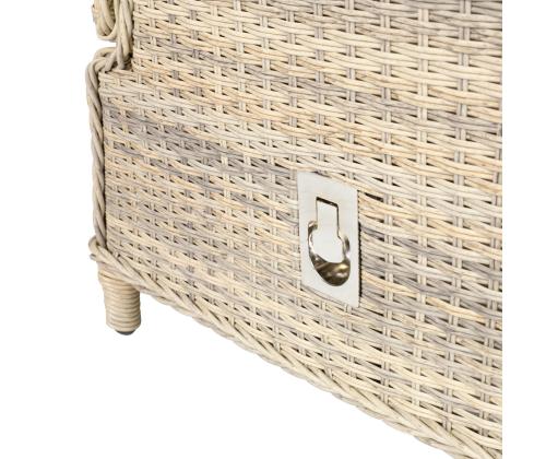 Puutarhakalusteet BASEL pöytä, sohva, 2 tuolia ja 2 puffia