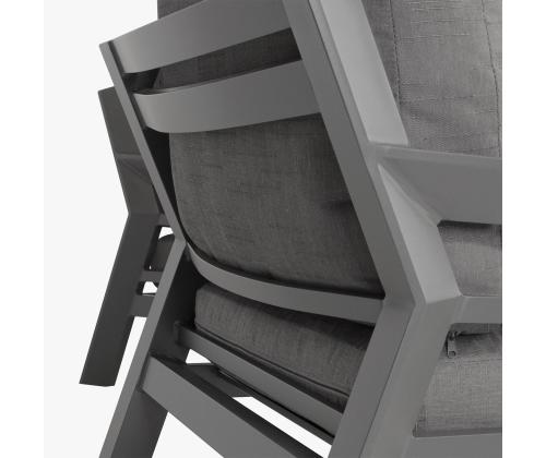 Puutarhakalusteet TOMSON pöytä, sohva ja 2 tuolia, harmaa